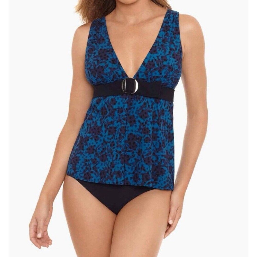 Amoressa Swimwear by Miraclesuit Size 14 Flower Fair Camellia Tankini